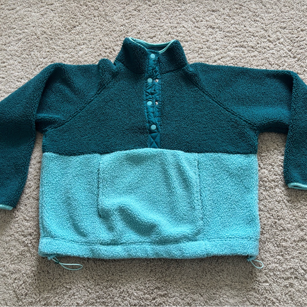 Tone It Up 1/2 Snap Teal Pullover Jacket